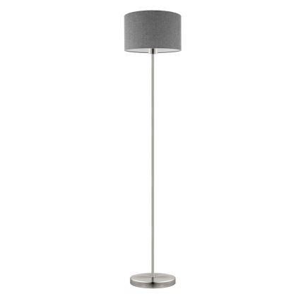 Eglo - LED Stehlampe TUNJA 1xE27/60W/230V mattchrom/grau