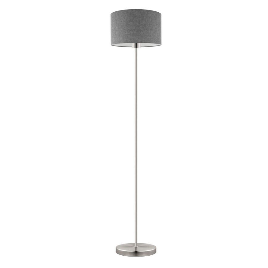 Eglo - LED Stehlampe TUNJA 1xE27/60W/230V mattchrom/grau
