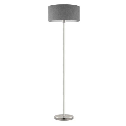 Eglo - LED Stehlampe TUNJA 1xE27/60W/230V mattchrom/grau