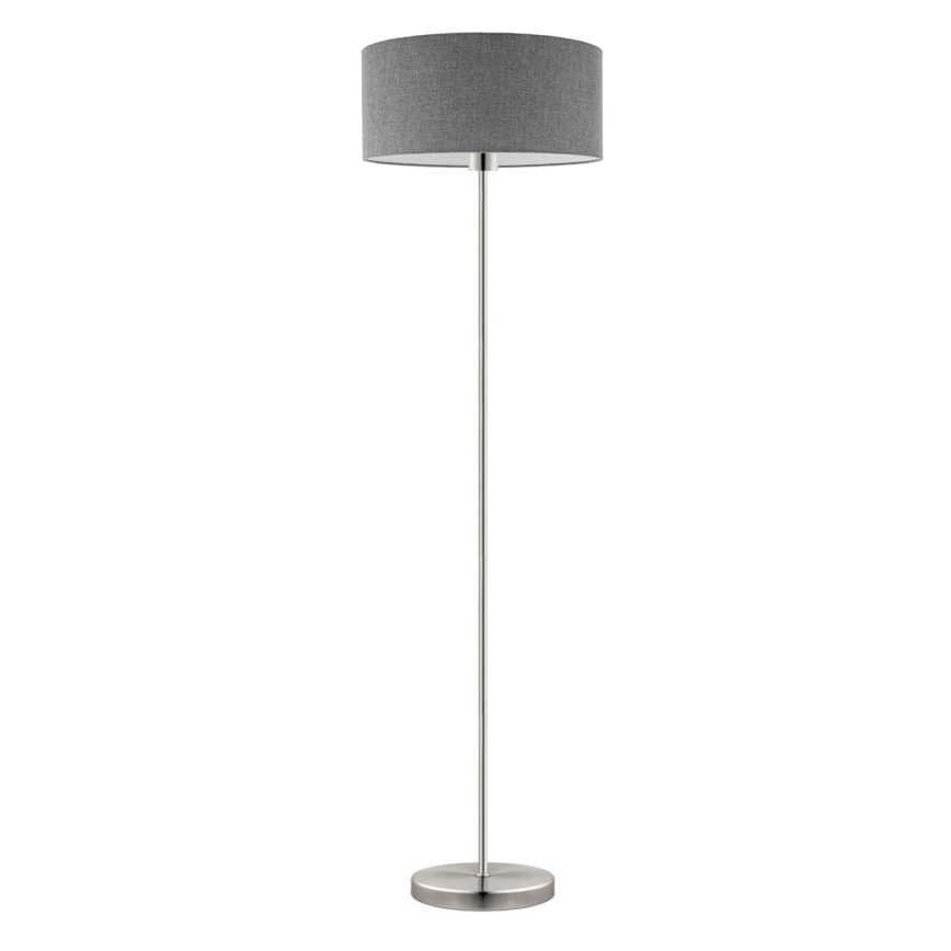 Eglo - LED Stehlampe TUNJA 1xE27/60W/230V mattchrom/grau