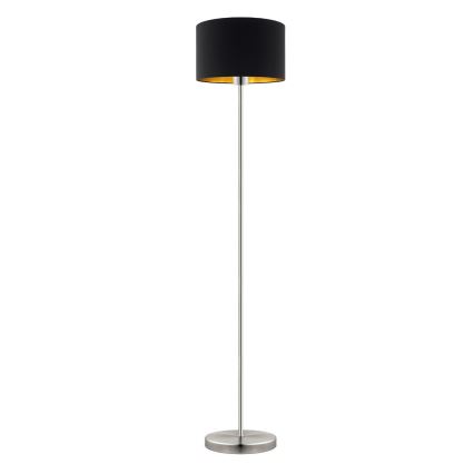 Eglo - LED Stehleuchte TUNJA 1xE27/60W/230V mattchrom/schwarz