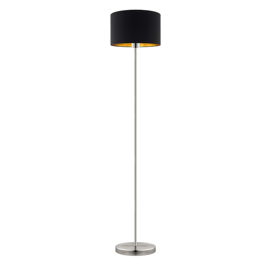Eglo - LED Stehleuchte TUNJA 1xE27/60W/230V mattchrom/schwarz