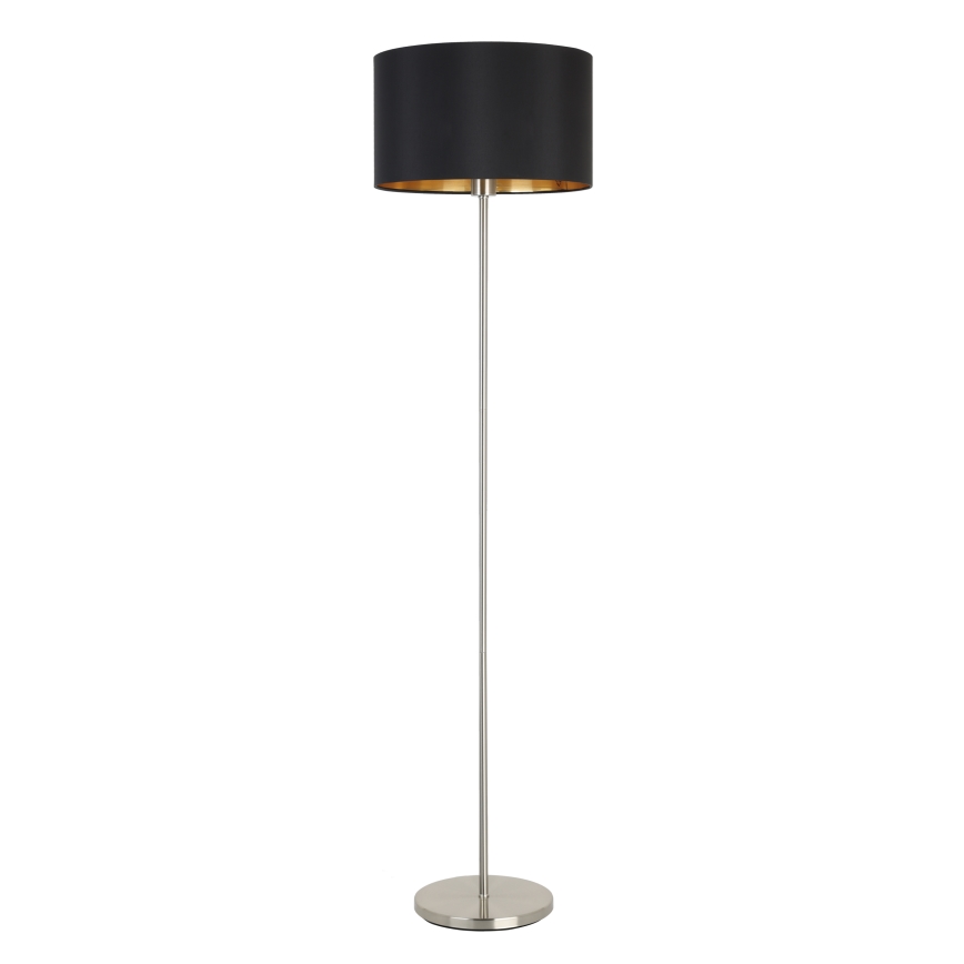 Eglo - LED Stehleuchte TUNJA 1xE27/60W/230V mattchrom/schwarz