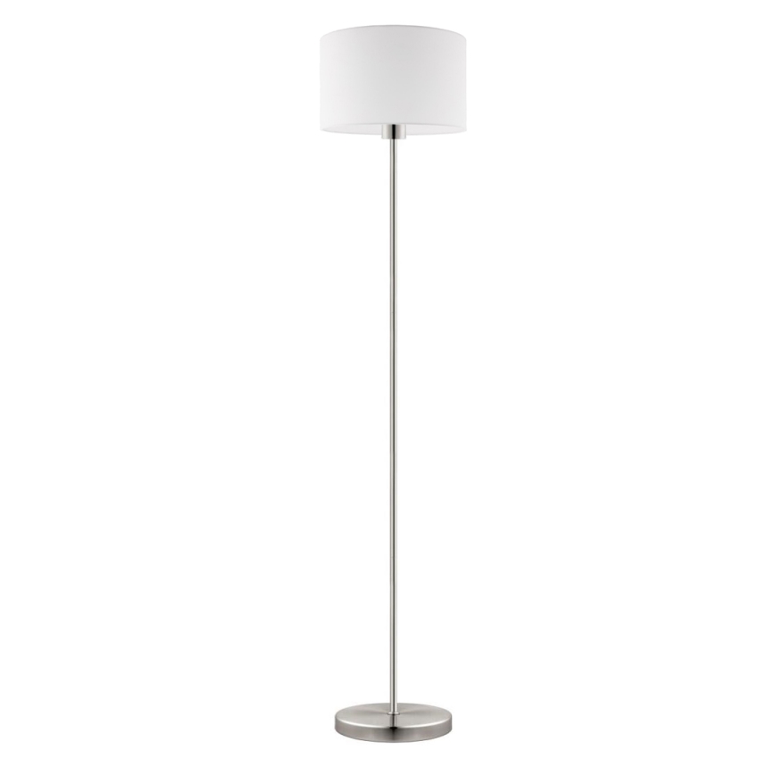 Eglo - LED Stehleuchte TUNJA 1xE27/60W/230V mattchrom/weiß