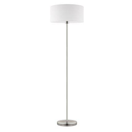 Eglo - LED Stehleuchte TUNJA 1xE27/60W/230V mattchrom/weiß
