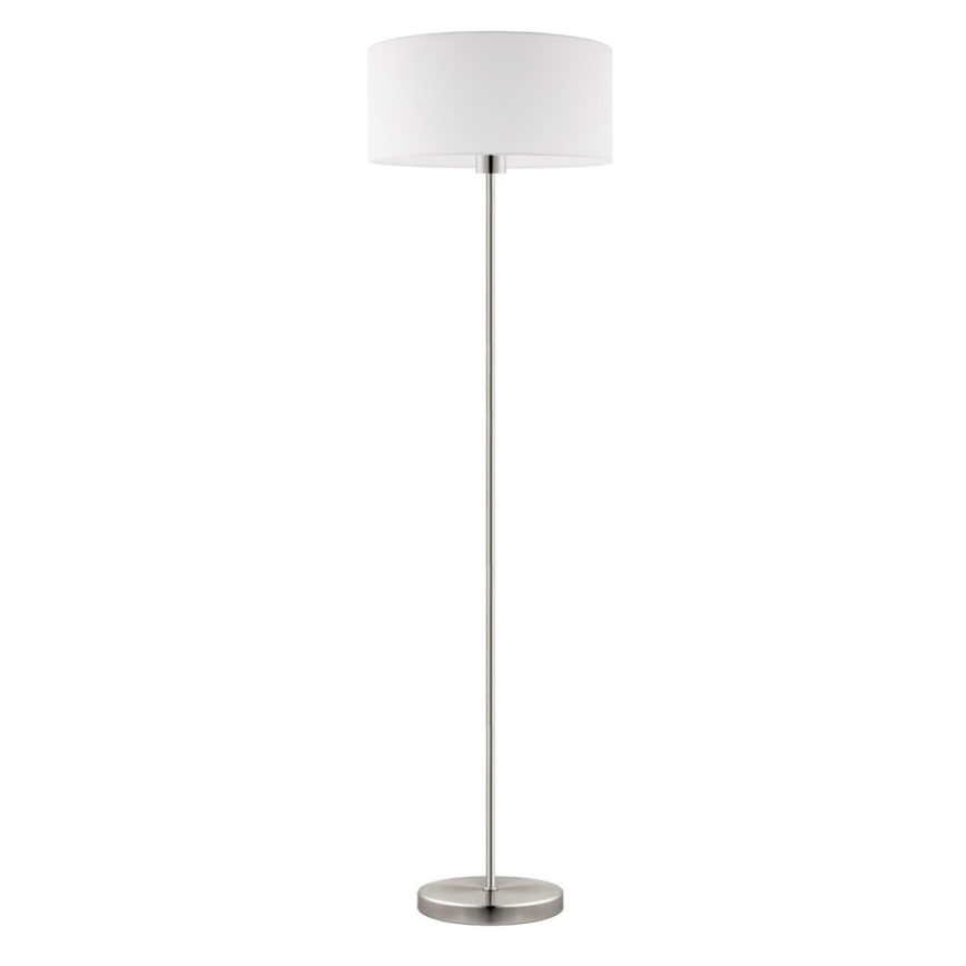 Eglo - LED Stehleuchte TUNJA 1xE27/60W/230V mattchrom/weiß