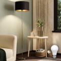 Eglo - LED Stehleuchte TUNJA 1xE27/60W/230V mattchrom/schwarz