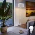 Eglo - LED Stehleuchte TUNJA 1xE27/60W/230V mattchrom/weiß