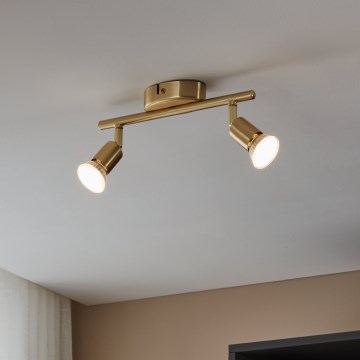 Eglo - LED-Strahler 2xGU10/2,8W/230V 3000K golden