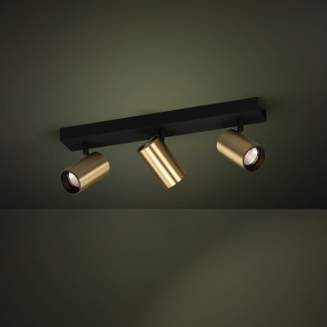 Eglo - LED-Strahler 3xGU10/4,5W/230V 3000K schwarz/golden