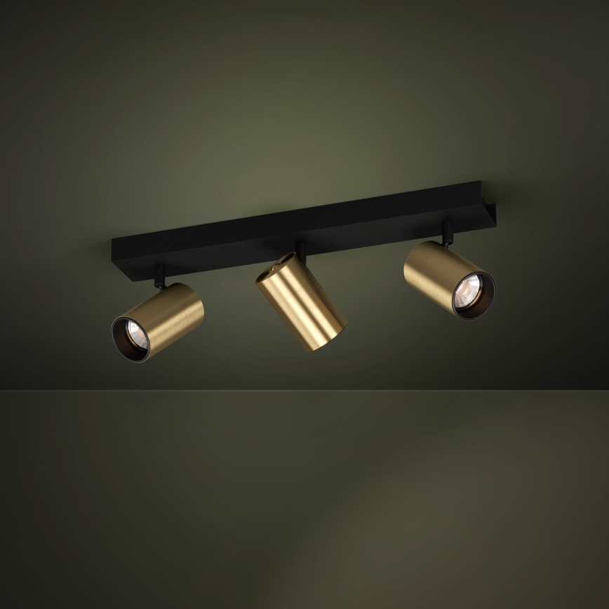 Eglo - LED-Strahler 3xGU10/4,5W/230V 3000K schwarz/golden