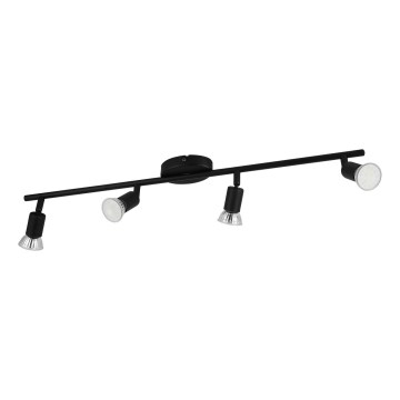 Eglo - LED-Strahler 4xGU10/2,8W/230V 3000K schwarz