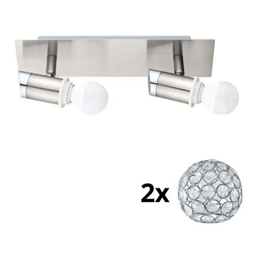 Eglo - LED-Strahler MY CHOICE 2xE14/4W/230V matt Chrom