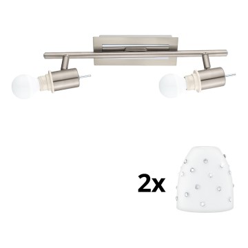 Eglo - LED-Strahler MY CHOICE 2xE14/4W/230V matt Chrom/weiß