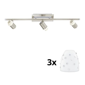 Eglo - LED-Strahler MY CHOICE 3xE14/40W/230V matt Chrom/weiß