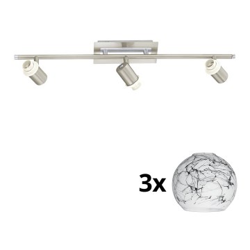 Eglo - LED-Strahler MY CHOICE 3xE14/40W/230V matt Chrom/weiß/schwarz