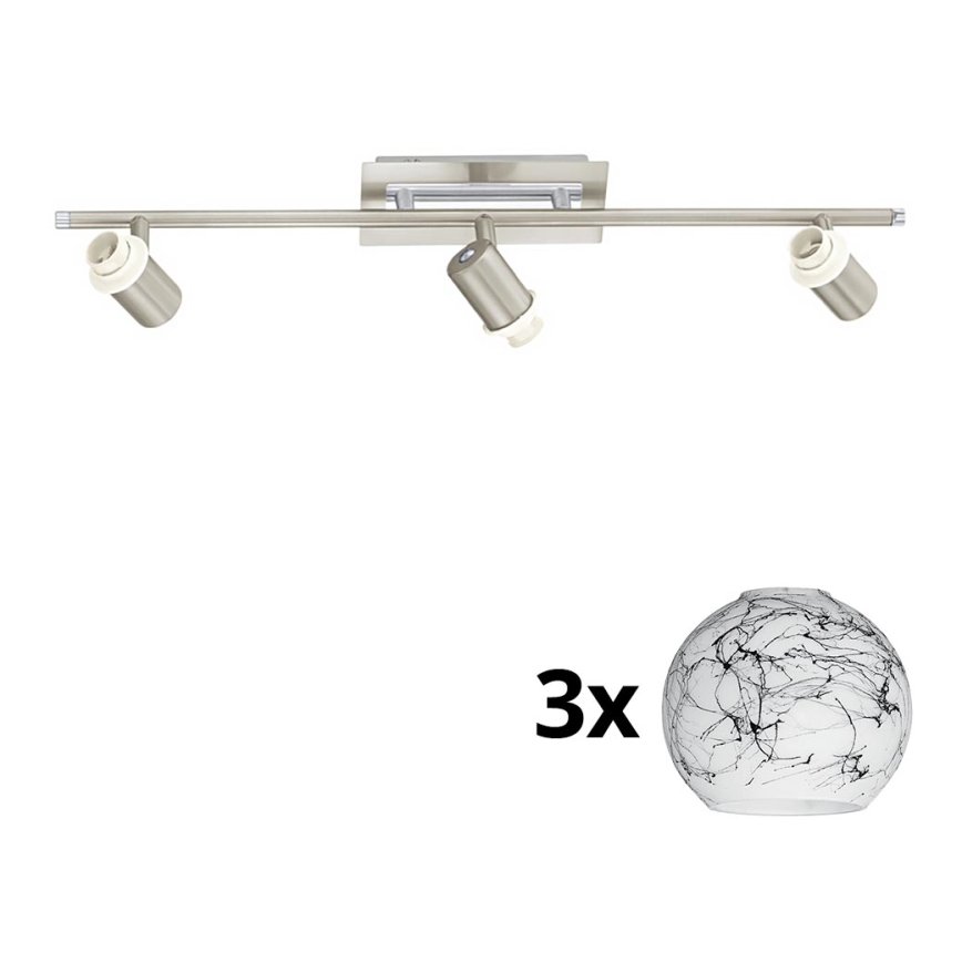 Eglo - LED-Strahler MY CHOICE 3xE14/40W/230V matt Chrom/weiß/schwarz