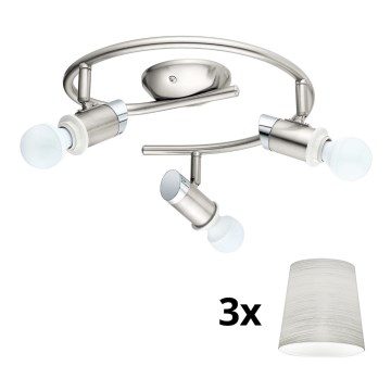 Eglo - LED-Strahler MY CHOICE 3xE14/4W/230V  matt Chrom/cremefarben