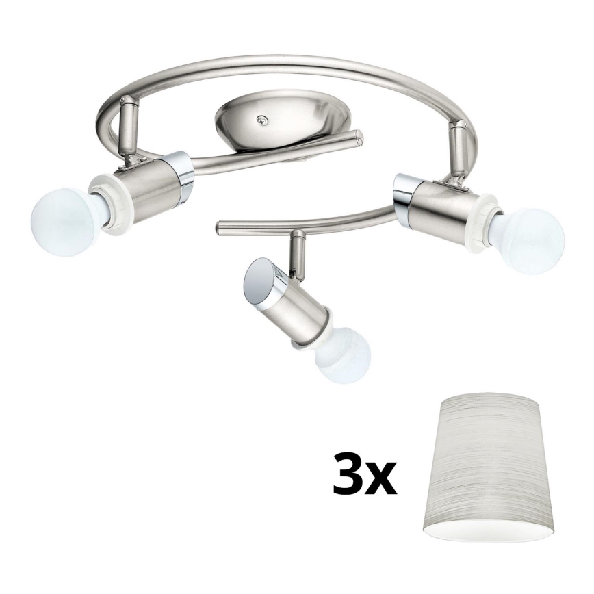 Eglo - LED-Strahler MY CHOICE 3xE14/4W/230V  matt Chrom/cremefarben