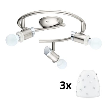 Eglo - LED-Strahler MY CHOICE 3xE14/4W/230V  matt Chrom/weiß