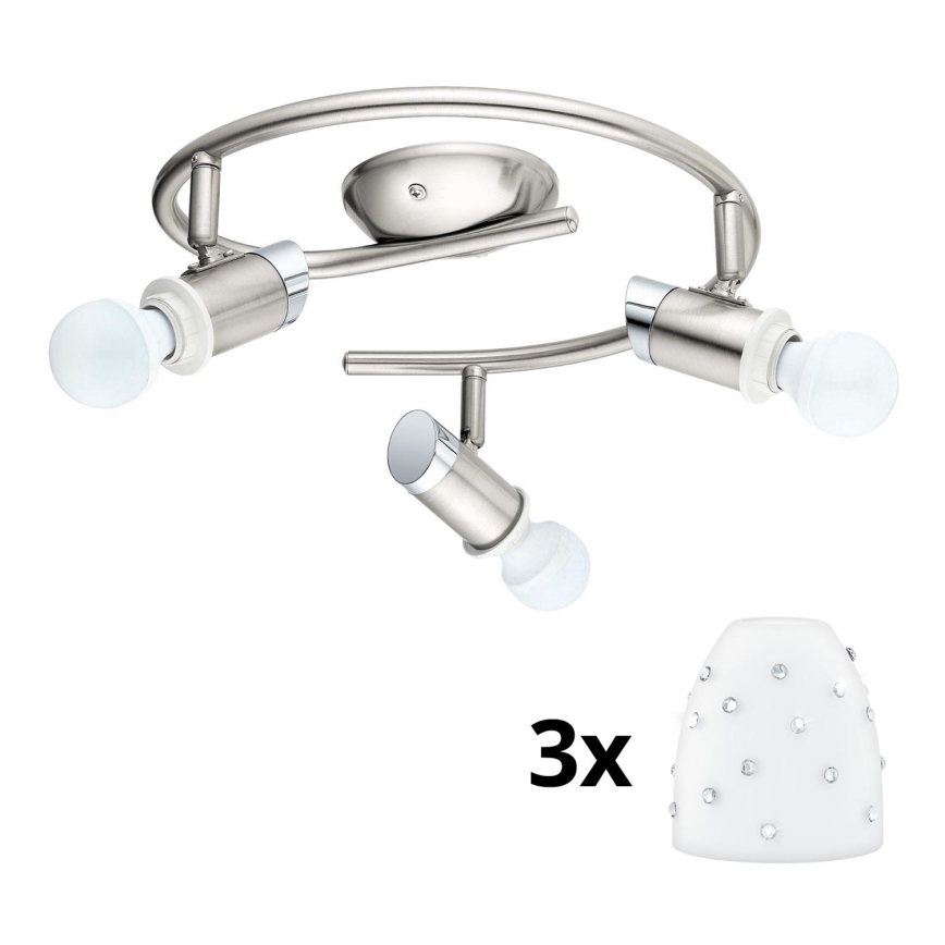 Eglo - LED-Strahler MY CHOICE 3xE14/4W/230V  matt Chrom/weiß