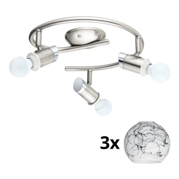 Eglo - LED-Strahler MY CHOICE 3xE14/4W/230V  matt Chrom/weiß/schwarz