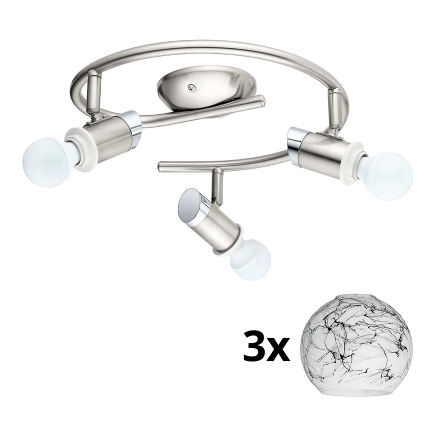 Eglo - LED-Strahler MY CHOICE 3xE14/4W/230V  matt Chrom/weiß/schwarz