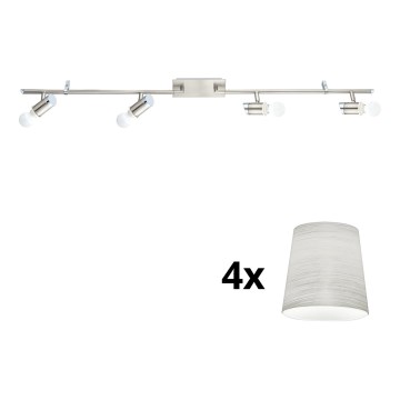 Eglo - LED-Strahler MY CHOICE 4xE14/4W/230V matt Chrom/cremefarben