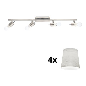 Eglo - LED-Strahler MY CHOICE 4xE14/4W/230V matt Chrom/cremefarben