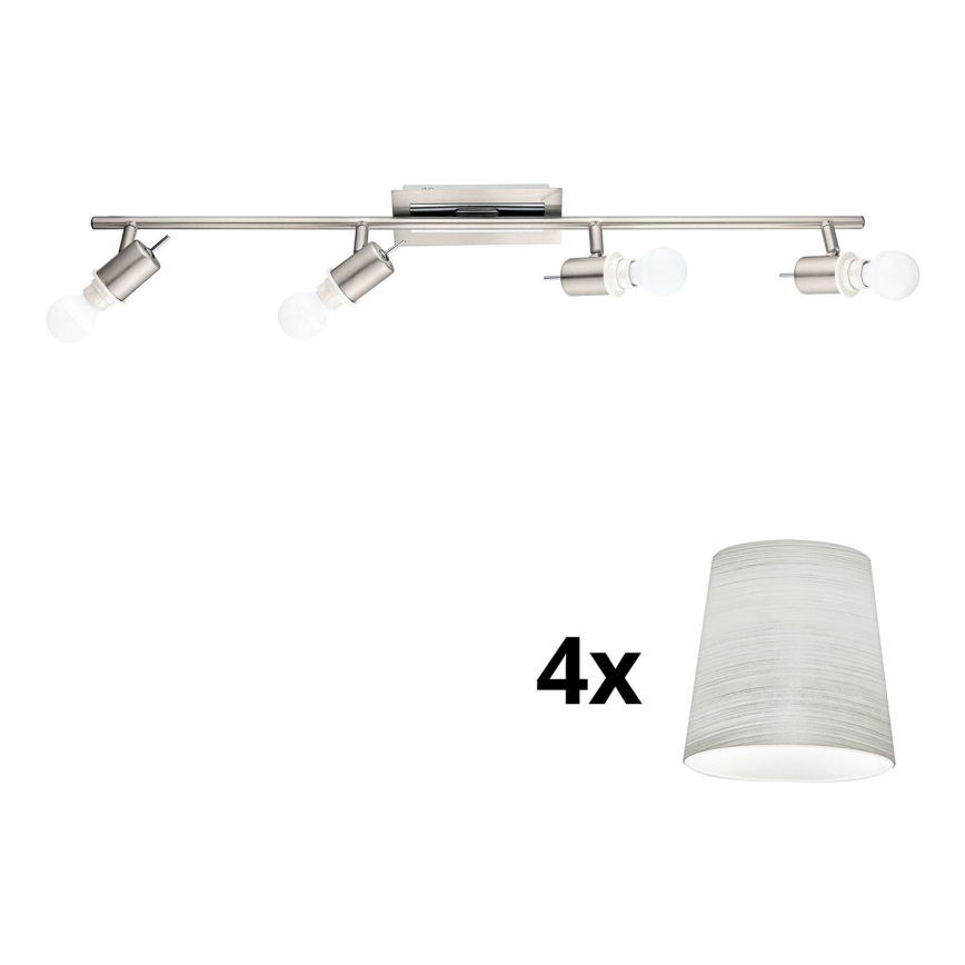 Eglo - LED-Strahler MY CHOICE 4xE14/4W/230V matt Chrom/cremefarben