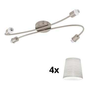 Eglo - LED-Strahler MY CHOICE 4xE14/4W/230V matt Chrom/cremefarben