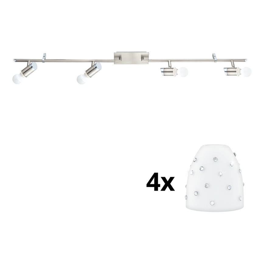 Eglo - LED-Strahler MY CHOICE 4xE14/4W/230V  matt Chrom/weiß