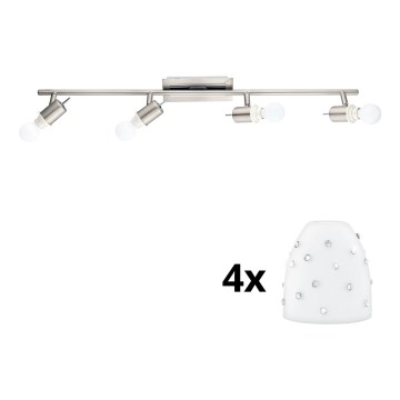 Eglo - LED-Strahler MY CHOICE 4xE14/4W/230V matt Chrom/weiß