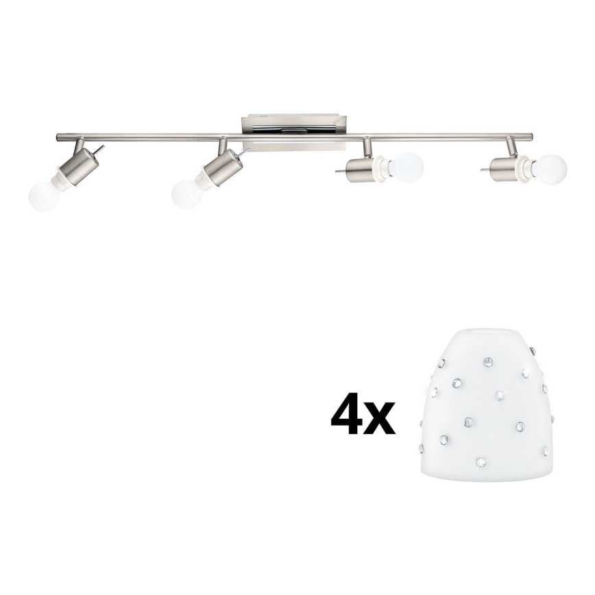 Eglo - LED-Strahler MY CHOICE 4xE14/4W/230V matt Chrom/weiß