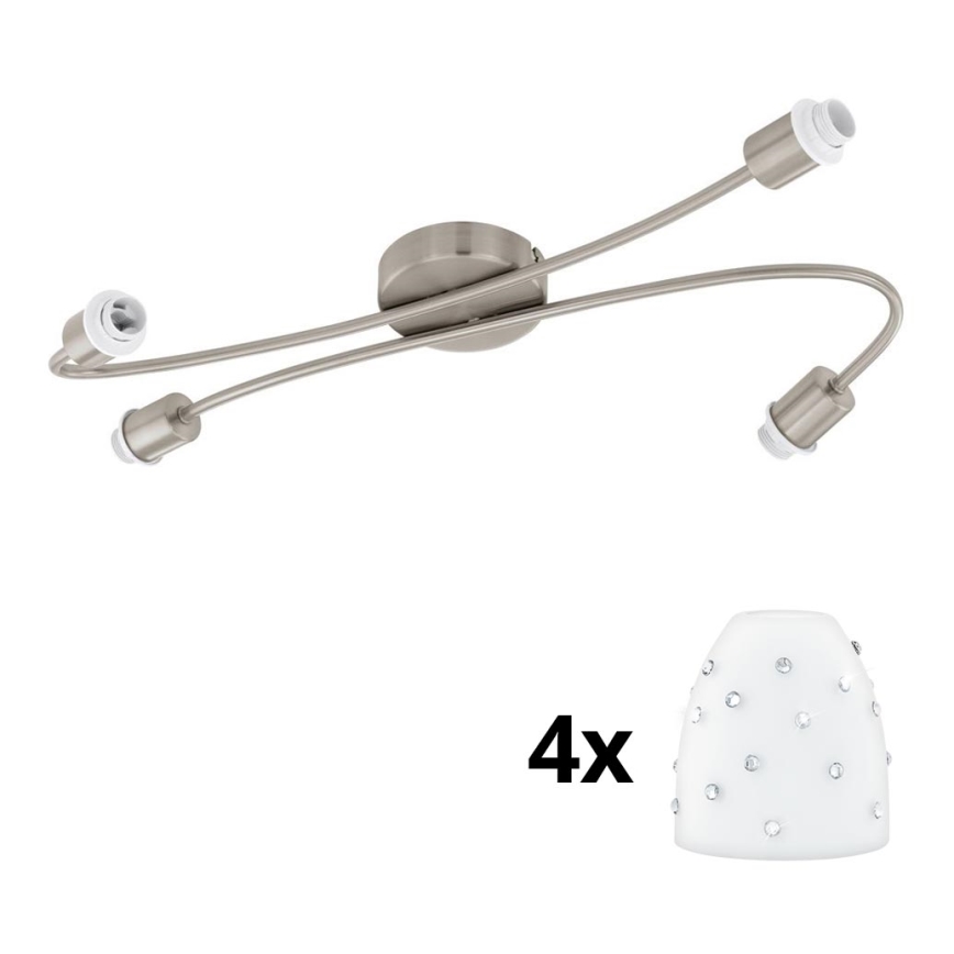 Eglo - LED-Strahler MY CHOICE 4xE14/4W/230V matt Chrom/weiß