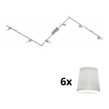 Eglo - LED-Strahler MY CHOICE 6xE14/4W/230V matt Chrom/cremefarben