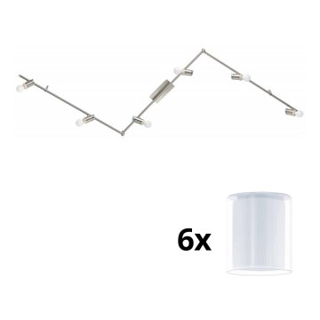 Eglo - LED-Strahler MY CHOICE 6xE14/4W/230V matt Chrom/weiß