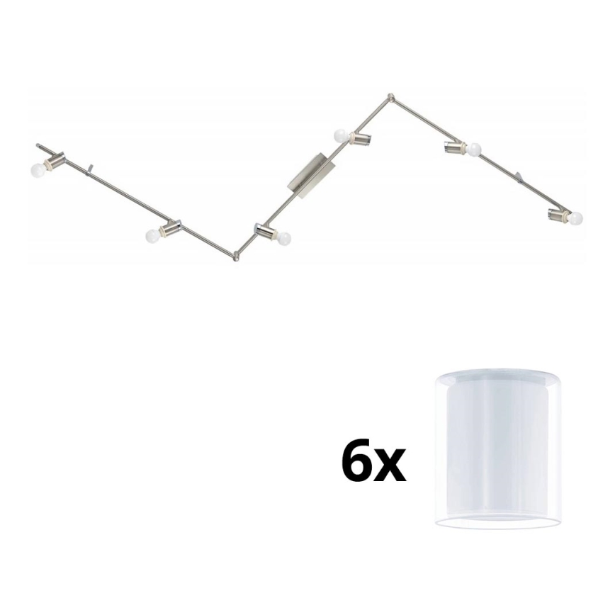 Eglo - LED-Strahler MY CHOICE 6xE14/4W/230V matt Chrom/weiß
