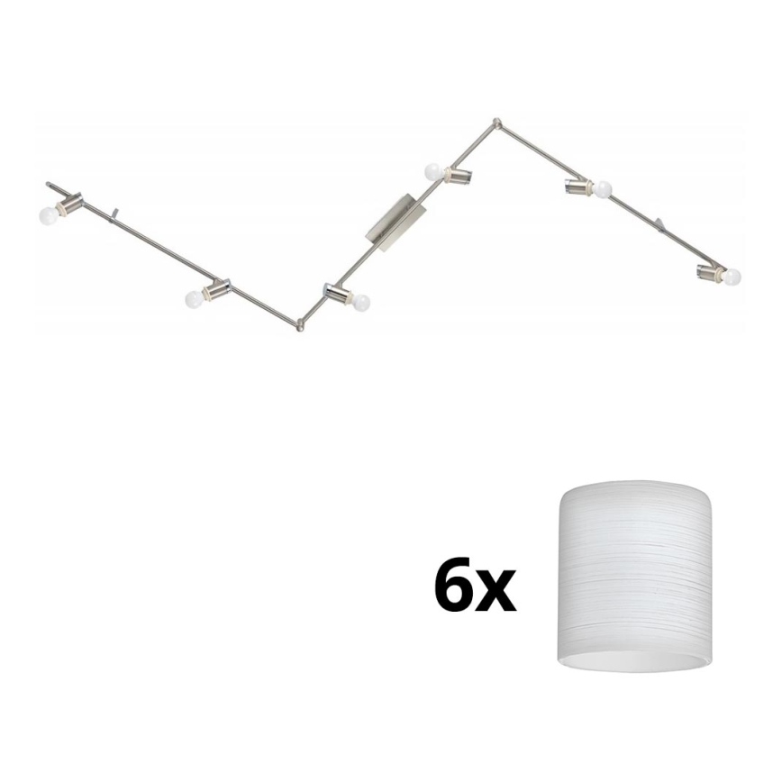 Eglo - LED-Strahler MY CHOICE 6xE14/4W/230V matt Chrom/weiß