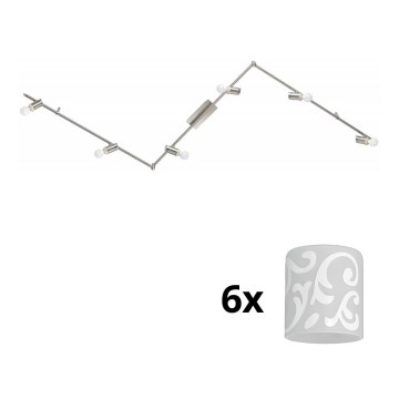 Eglo - LED-Strahler MY CHOICE 6xE14/4W/230V matt Chrom/weiß