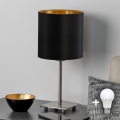 Eglo - LED Tischlampe TUNJA 1xE27/60W/230V 26,5 cm mattchrom/schwarz