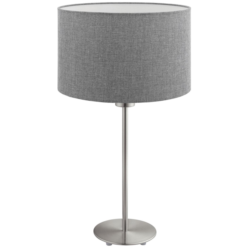 Eglo - LED Tischlampe TUNJA 1xE27/60W/230V 38,5 cm mattchrom/grau