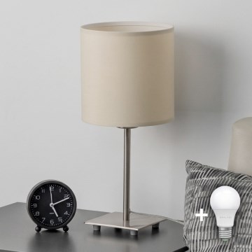 Eglo - LED-Tischlampe TUNJA 1xE27/60W/230V cremefarben