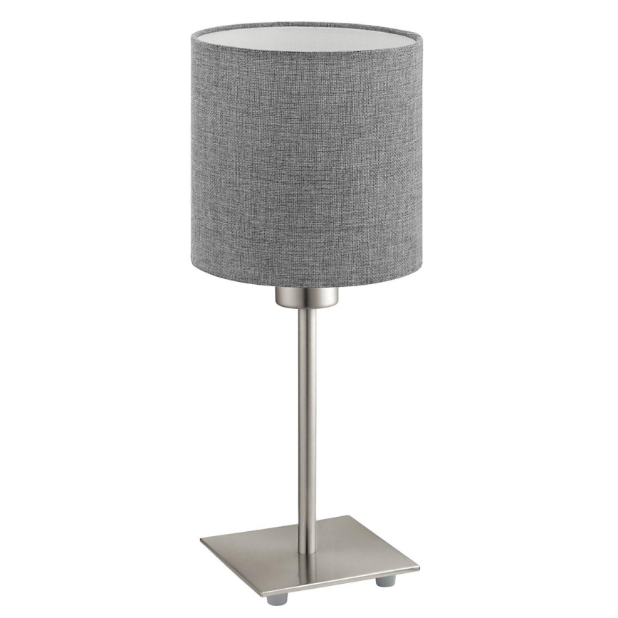 Eglo - LED-Tischleuchte TUNJA 1xE27/60W/230V 26,5 cm matt-chrom/grau