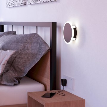 Eglo - LED-Wandleuchte LED/12W/230V 3000K d 17 cm schwarz
