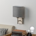Eglo - LED Wandleuchte TUNJA 1xE27/60W/230V mattchrom/grau