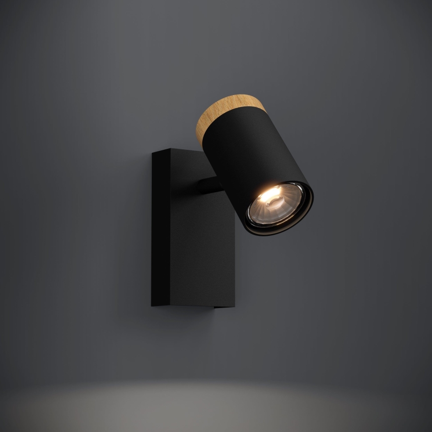 Eglo - LED-Wandstrahler 1xGU10/4,5W/230V 3000K schwarz/braun
