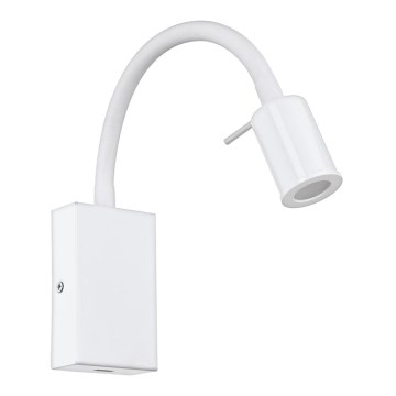 Eglo - LED-Wandstrahler mit USB-Ladevorrichtung 1xLED/3,5W/230V weiß
