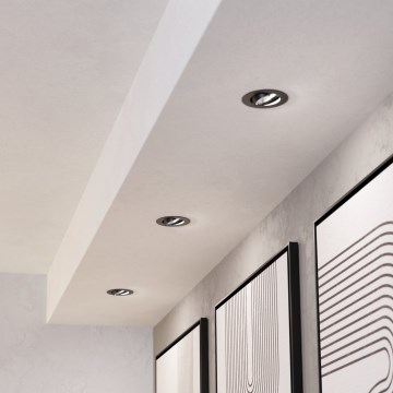 Eglo - Set 3x dimmbare LED-Einbauleuchte LED/6,4W/230V Ø 8,8 cm schwarz