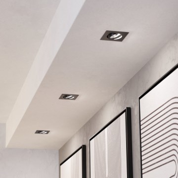 Eglo - Set 3x dimmbares LED-Einbau-Downlight LED/4,8W/230V 8,8x8,8 cm schwarz